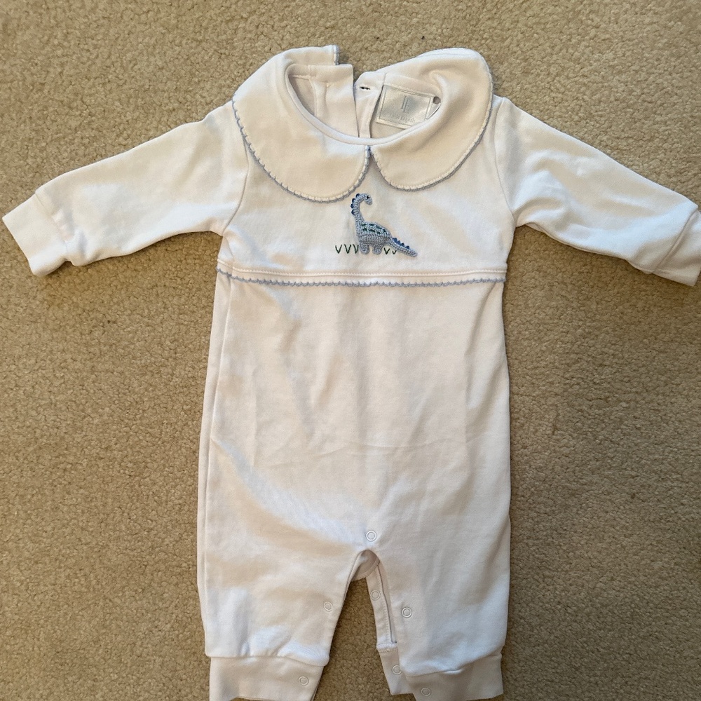 Blue dinosaur crochet Playsuit